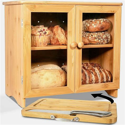 bread box wood or metal|stainless steel countertop bread box.